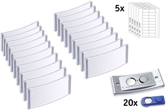 AVERY Zweckform Naambordje 70 x 30 mm, zilver, set van 20 stuks