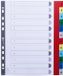 Exacompta 20 Tabbladen met Bedrukte Tabs in Gekleurde PP - 12 Tabs - 1 tot 12 - A4 Maxi