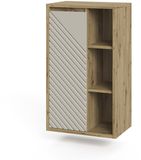 Vicco Halfhoge kast Viola, Artisanaal eiken/Kasjmier, 50 x 86 cm