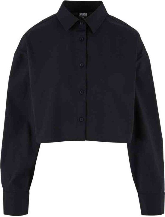 Urban Classics Cropped Oversized Blouse - Zwart - XL - Dames