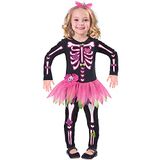 Amscan 9911832 Kinderbeenderen Halloween skelet carnavalskostuum 6-8 jaar, uniseks, kinderen, meerkleurig