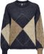 Only Trui Onlnoeme Life Ls Jq O-neck Noos Knt 15353226 Night Sky/cocoa Creme Dames Maat - XS