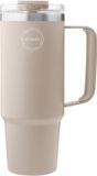 AYA&IDA Thermocup with straw - Thermosfles - waterfles - drinkfles - to go - 885ml - CREAM BEIGE
