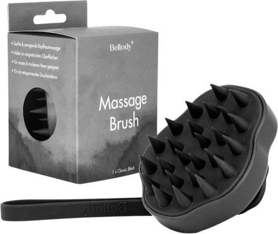 Bellody Hoofdhuid Massageborstel Classic Black