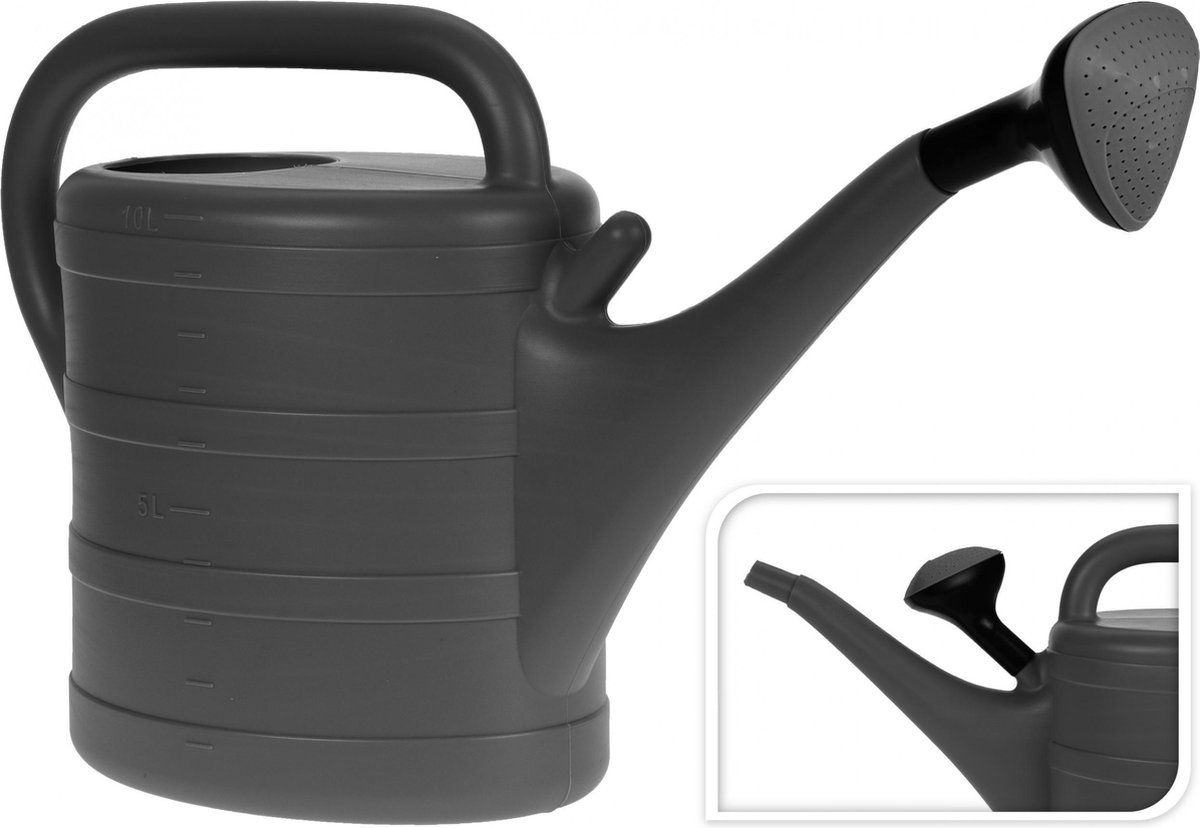 Garden Pro Gieter 10 Liter Antraciet Met Houder Voor Dispenser
