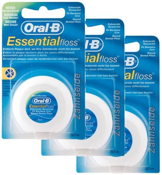 Oral-B Oral-B Essential - 3 x 50 m - Flosdraad - Voordeelverpakking