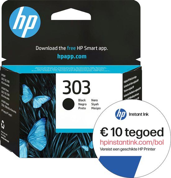HP 303 - Inktcartridge zwart + Instant Ink tegoed