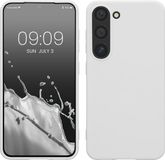 kwmobile telefoonhoesje geschikt voor Samsung Galaxy S23 - Back cover in mat wit