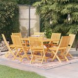 Prolenta Maison Exclusive Tuinset voor in de tuin, 9-delig, massief teakhout