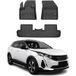 OMAC Tapis de sol pour Peugeot 3008 2016-2025 Noir 4 pièces TPE