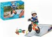 PLAYMOBIL Figurine avec rampe, skateboard et BMX, My Life, set promotionnel, 17 pièces, à partir de 4 ans