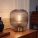 OSRAM tafellamp Decor Groovie, grijs, hoogte 22 cm, glas, E27