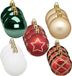 Jja Showroom And Head Office 45x pièces boules de Noël mélange blanc/rouge/vert/champagne brillant/mat/paillettes plastique diamètre 5 cm - Décoration sapin de Noël