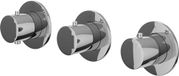 IVY Bond Afbouwdeel Inbouwthermostaat met 2 Stopkranen Symmetry met Ronde Rozetten - Chroom