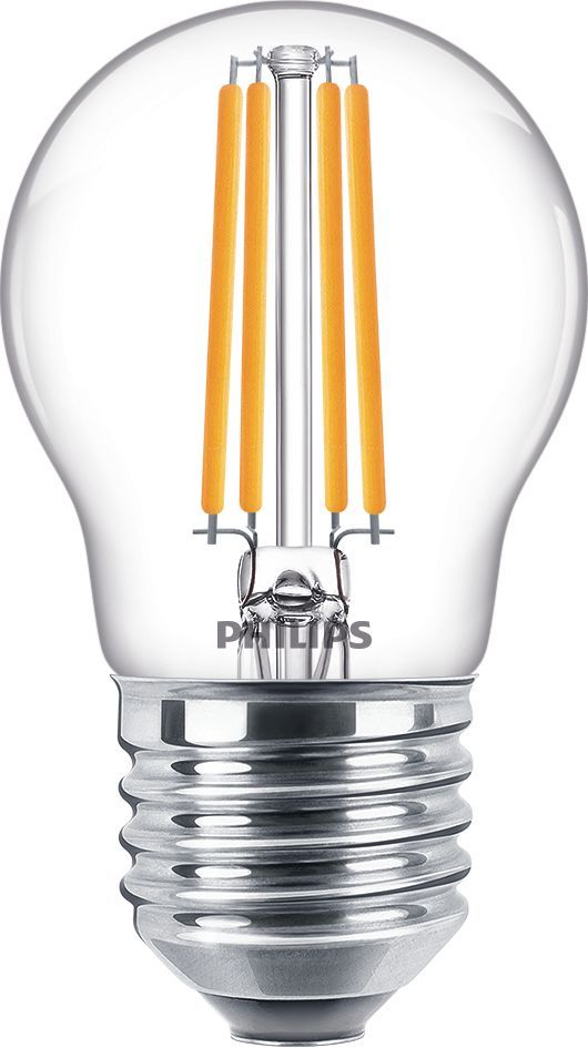 Philips LED Kogellamp Transparant - 60W - E27 - Warm Wit