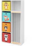 Vicco Marvin Kinderboekenkast – 72 x 143 cm met 4 vouwboxen opt.1 Wit