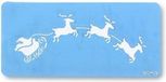 JEM Stencil Kerstman met Slee Blauw Kunststof