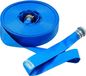 Tuyau plat pour évacuation d'eau, 5 cm x 30 mètres - 90 PSI - Fibre de polyester PVC - Résistant aux UV et au froid - Bleu
