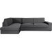 ECOMMERC3 Bankhoes voor chaise longue, hoekdeel links met zeer elastische rugleuning, donkergrijs, ademende bescherming, met schuim en elastieken, rechts of links