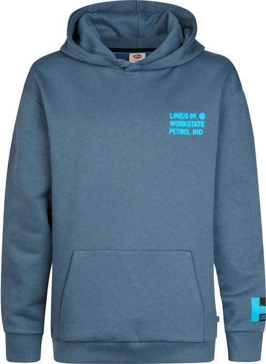 Petrol Industries Jongens Hoodie met print forgepark - Blauw - Maat 164