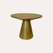 KEYHOMESTORE Table basse ronde avec base oblongue en métal doré, H. 46 x 60 cm