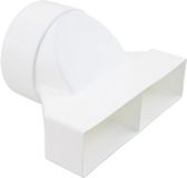 Starx overgangsstuk recht rond naar rechthoek 125-2 naar 110x54mm