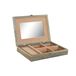 Fijalo Item Sieradenkistje Emirates - 27x20x5 cm - champagne goud - 5 vakken - met spiegel - luxe juwelenkist