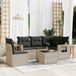 Maison Exclusive - Salon de jardin 6 pièces avec coussins, gris clair, rotin synthétique