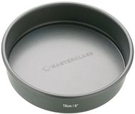 Masterclass Ronde bakvorm met losse bodem laag, 15cm, grijs, metaal