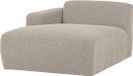 WOOOD Mojo Base Chaise Longue Bank Links - Bouclé - Beige - 74x112x162