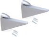 Emuca Set Halcon Houten of glazen legplankhouderset, Plastic en Zamak, Metal-grijs gelakt
