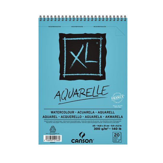 Canson Aquarelblok XL A5 - 20 vellen - 300gr - Spiraalgebonden