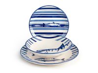 H&H 1493100 Servies 18-delig Steengoed Meerkleurig
