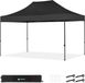 VONROC Partytent - 3x4.5 m – Premium easy-up Partytent – Modulair ontwerp - Opvouwbaar – Waterdicht – Stalen Frame - 50+ UV Bescherming - Incl. Opbergtas - Zwart