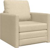 vidaXL Slaapbank Crème Stof 74 x 77 x 81 cm