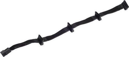 SilverStone SST-PP07-BTSB - 30 cm Molex naar 4 x SATA verlengkabel, zwart