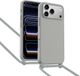 ShieldCase Hoesje met telefoonkoord (grijs) geschikt voor iPhone 17 Pro Max