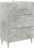 vidaXL Ladekast Betongrijs 66 x 34,5 x 90 cm Bewerkt hout