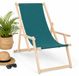 Mucola chaise de plage avec accoudoirs chaise longue de jardin pliable - vert