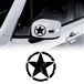 4R Quattroerre.it 2 x 9 cm diameter zwart glanzend leger sterstickers voor Jeep Renegade autospiegels 17117