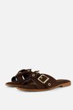 Linea Zeta Slippers bruin Suède - Maat 36