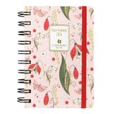 Turnowsky Dagkalender 12 maanden, zakagenda met zwarte spiraal en ronde hoeken, trancia metaal in de cover, 352 gekleurde pagina's, ideaal voor werk en universiteit, 9 x 13 cm