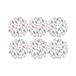Cargador Cofan Set van 6 ronde kerstplacemats met rode takken en bessen, kleur: wit, diameter 38 cm