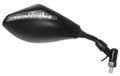 Vicma Knipperende spiegel M10 LED barnsteen rechts, zilver
