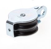 JANSEN hijskatrol - 2 polyamide wielen - 1 oog - Ø 50mm - verzinkt staal