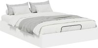 vidaXL Ottoman Bedframe White 120 x 200 cm Engineered Wood