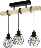 Eglo Townshend 5 Plafondlamp - E27 - 55 cm - Zwart/Bruin - FSC Hout