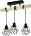 Eglo Townshend 5 Plafondlamp - E27 - 55 cm - Zwart/Bruin - FSC Hout