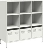 vidaXL Hoge kast, wit, 101,5 x 39 x 103,5 cm, staal