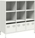 vidaXL Hoge kast, wit, 101,5 x 39 x 103,5 cm, staal